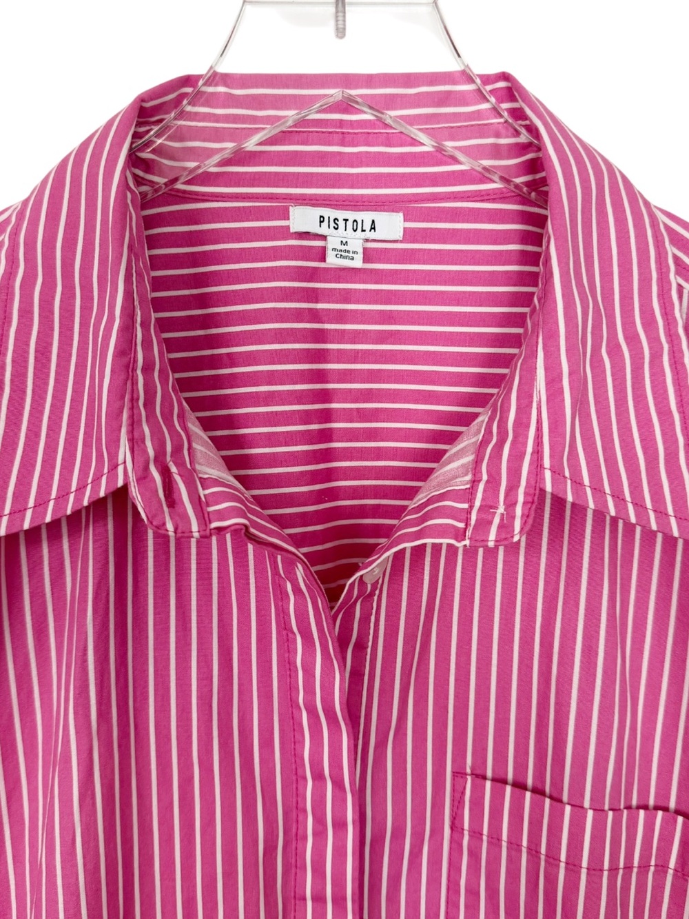Pistola Amelie Romper in Carnation Pink Stripe Size M - Picture 3 of 13
